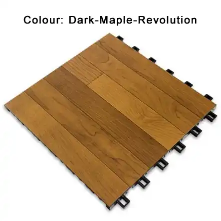 SnapSports Indoor Revolution Surface - Shown in Dark Maple Vinyl