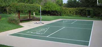 Backyard multi game court with Pickle Ball option
