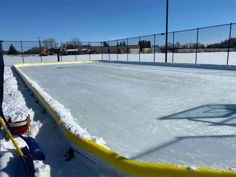 Backyard hockey in Tillsonburg, ON