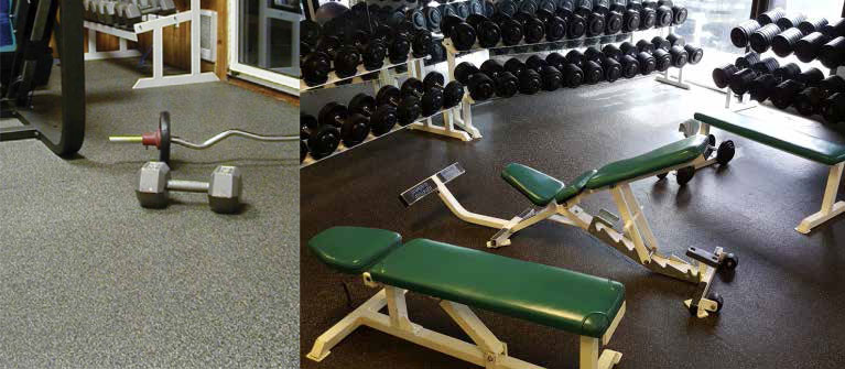 Gyms using High Impact Flooring by Dinoflex