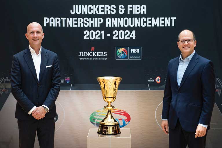 Junckers has signed a long-term agreement with FIBA to serve as Global Supplier of wood flooring until 2024
