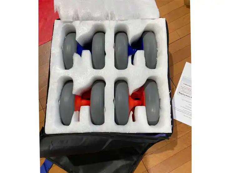 Kids playing hockey at their backyard rink built using the Rink in a Box kit