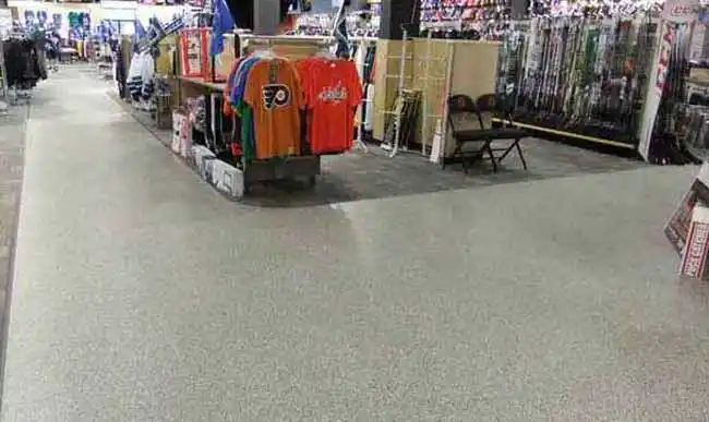 Dynoflex Next Step Luxury Rubber Floor used in a clothing store