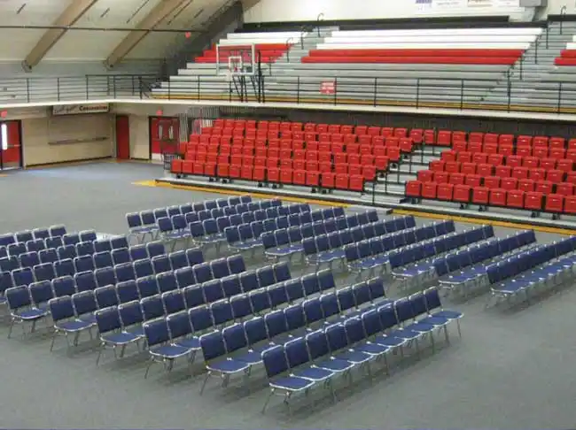 Gym protected with CarpetDek for graduation ceremony