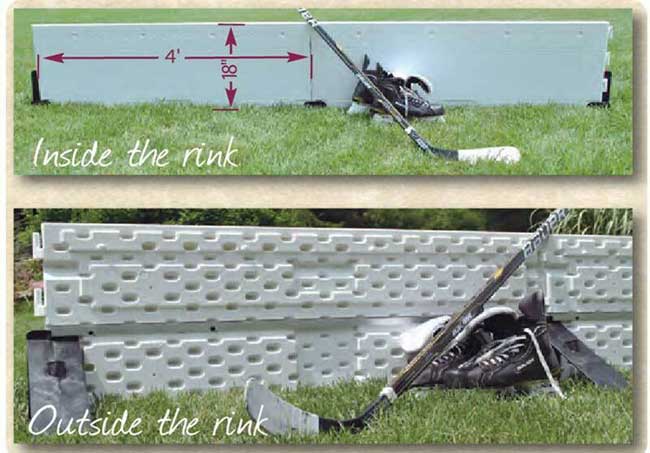 Nicerink boards 18 inches tall. Made from thermoformed plastic