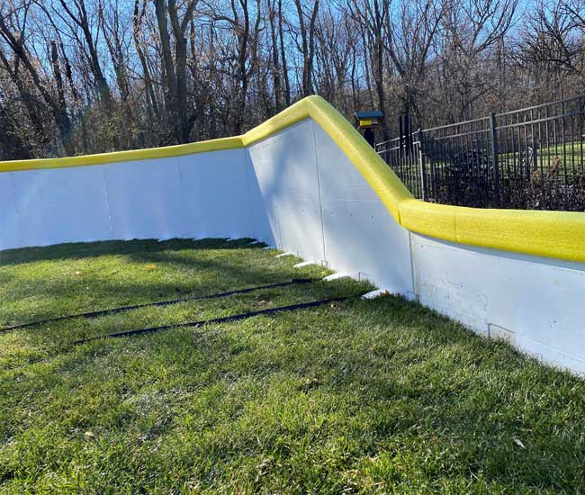 Tall Boy Boards shown from the rink inside