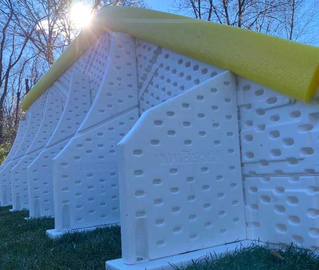 NiceRink 48 inches to 18 inches Tall Boy LEFT Transition Board - Side View