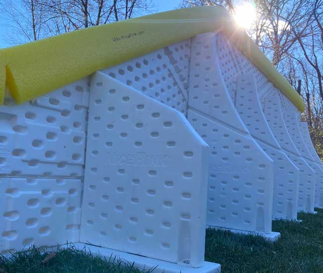 NiceRink 48 inches to 18 inches Tall Boy RIGHT Transition Board - Side View