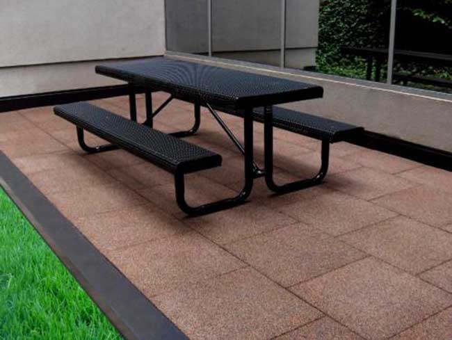 Outdoor corporate picnic area