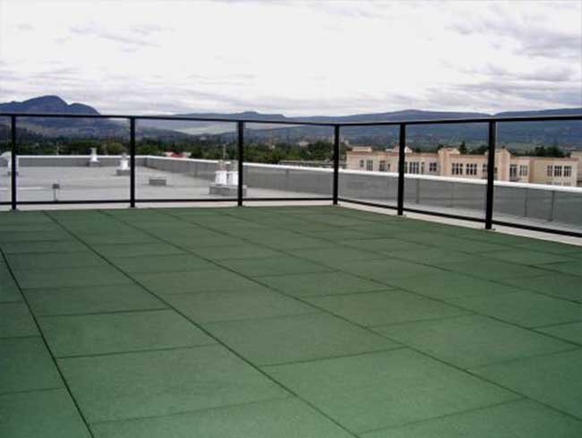 Rooftop using green NuVista Tiles