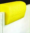 SuperGrip Yellow 4ft BumperCaps™ by NiceRink - Interior angled view