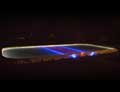 Ice rink using NiceRink™ Under Ice LED Lights, including red