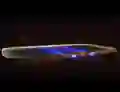 Ice rink using NiceRink™ Under Ice LED Lights, including blue