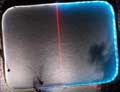 Ice rink using NiceRink™ Under Ice LED Lights, including red