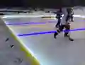 Ice rink using NiceRink™ Under Ice LED Lights, including white