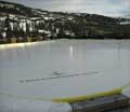 Smooth large outdoor ice rink just resurfaced