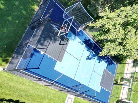 >Full Size, Blue and Grey, Outdoor, Multi-Game Court, Markham, ON