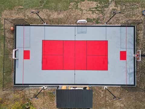 Full Size, Grey and Red, Outdoor, Backyard, Multi-Game Court, Millgrove, ON