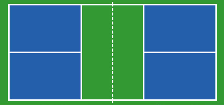 Pickle ball court diagram