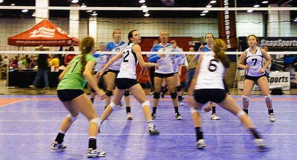 Indoor Volleyball game - Snapsports flooring