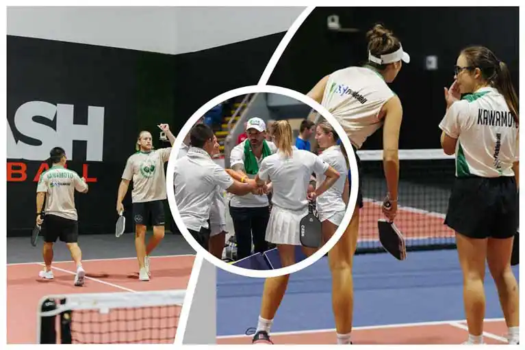 Toronto United Pickleball Club players wearing TSS Pickleball jerseys during a CNPL tournament