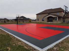 46x60 Backyard Basketball Court - York, ON