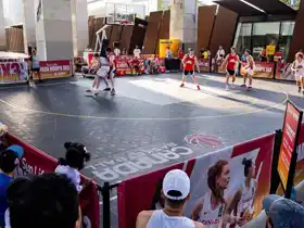 Durable, tournament-quality commercial basketball court in Toronto’s GTA, ideal for high-performance training and events like the Canada Basketball 3x3 Tournament.