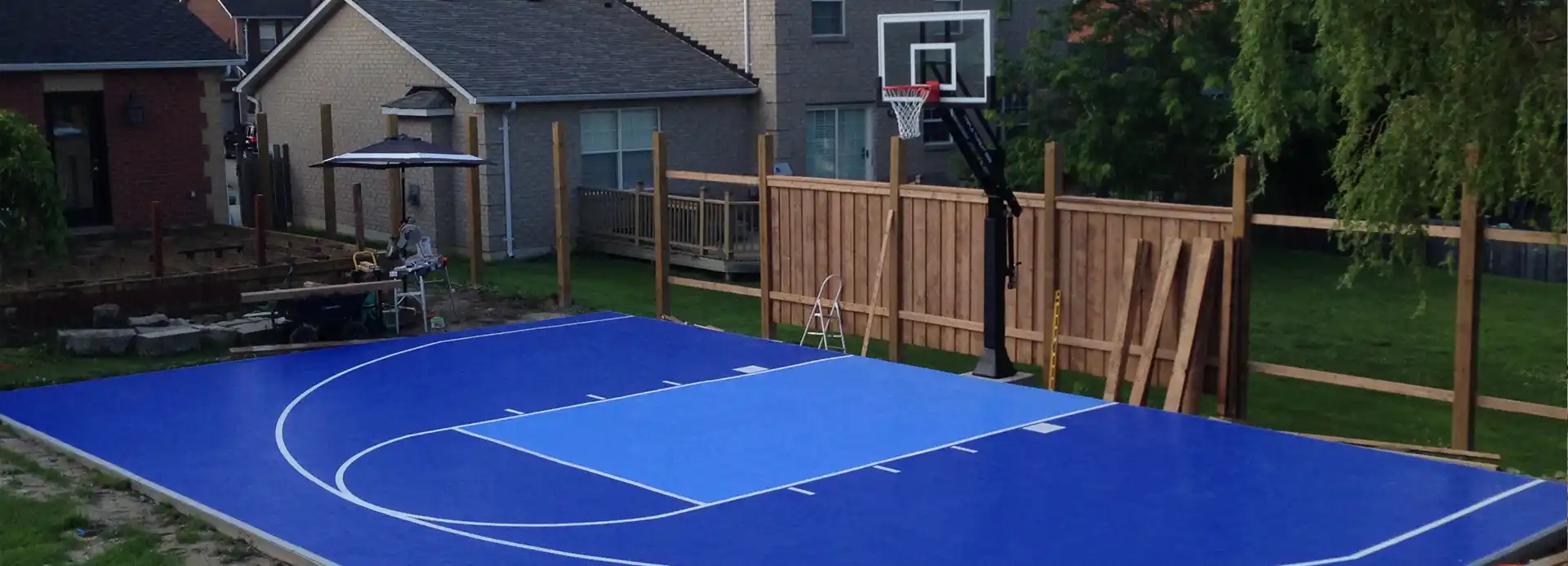 Half Basketball Backyard Court, in Uxbridge, ON