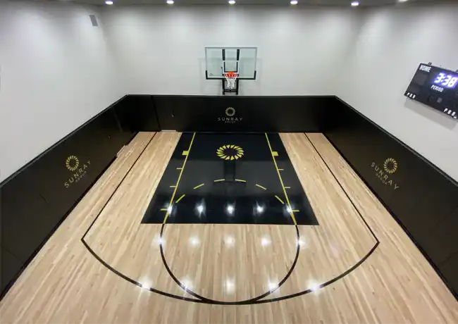 Indoor basketball court