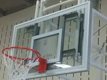 Basketball backboards at Fern Hill School, Oakville, ON