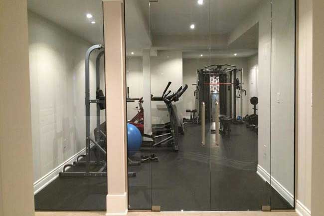 Workout room, with rubber flooring, Oakville, ON