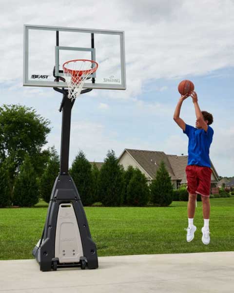 Spalding The Beast Glass Portable Basketball Hoop