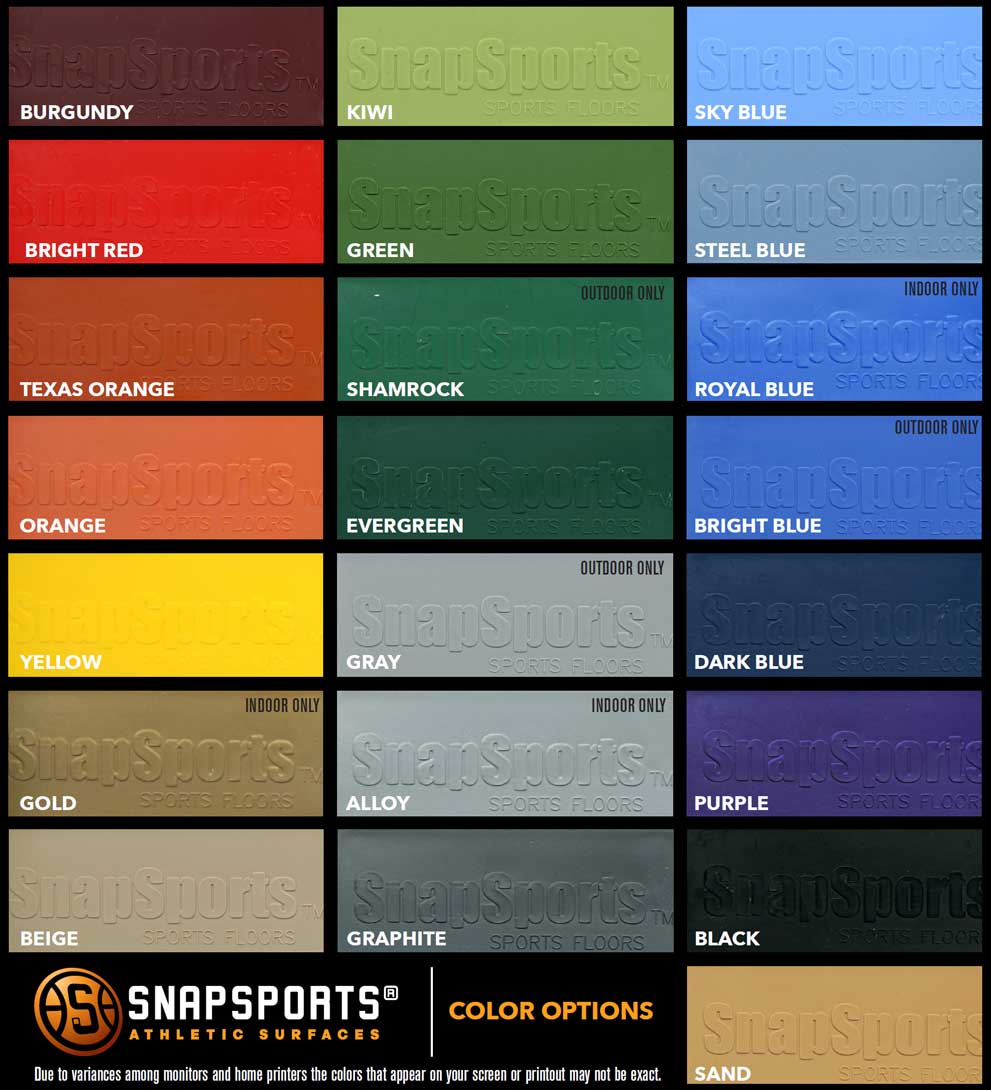 SnapSports Colour Options