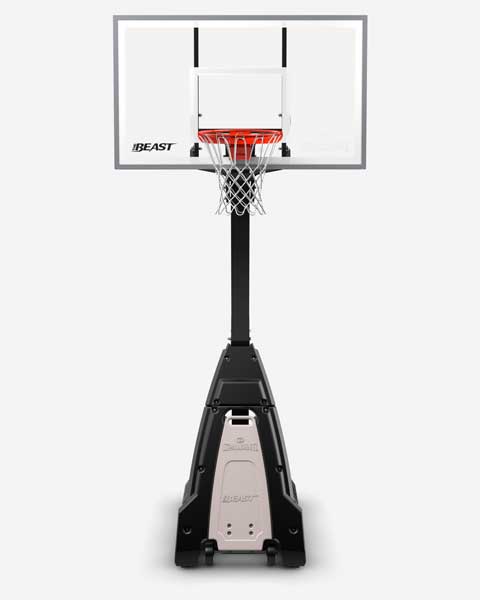 Spalding The Beast Glass Portable Basketball Hoop - Front View