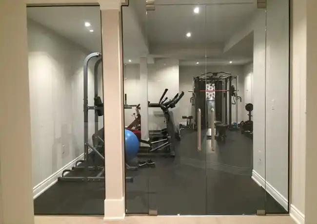 Fitness weights and machine workout room