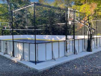 Outdoor, enclosed, multi game court in Parry Sound, ON